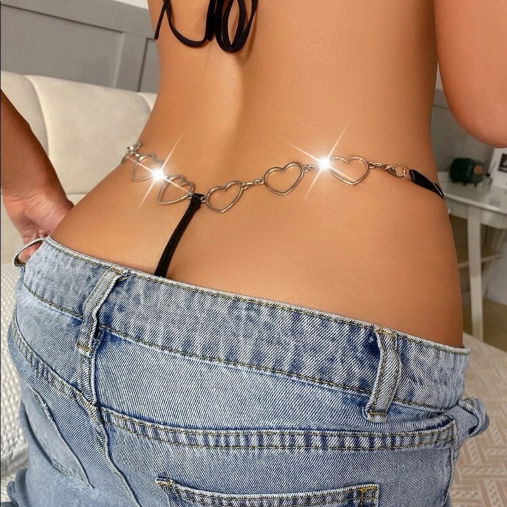 Rhinestone Chain Linked Thong π - Picture 4 of 5